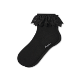 Women's Ruffle Lace Quarter Socks