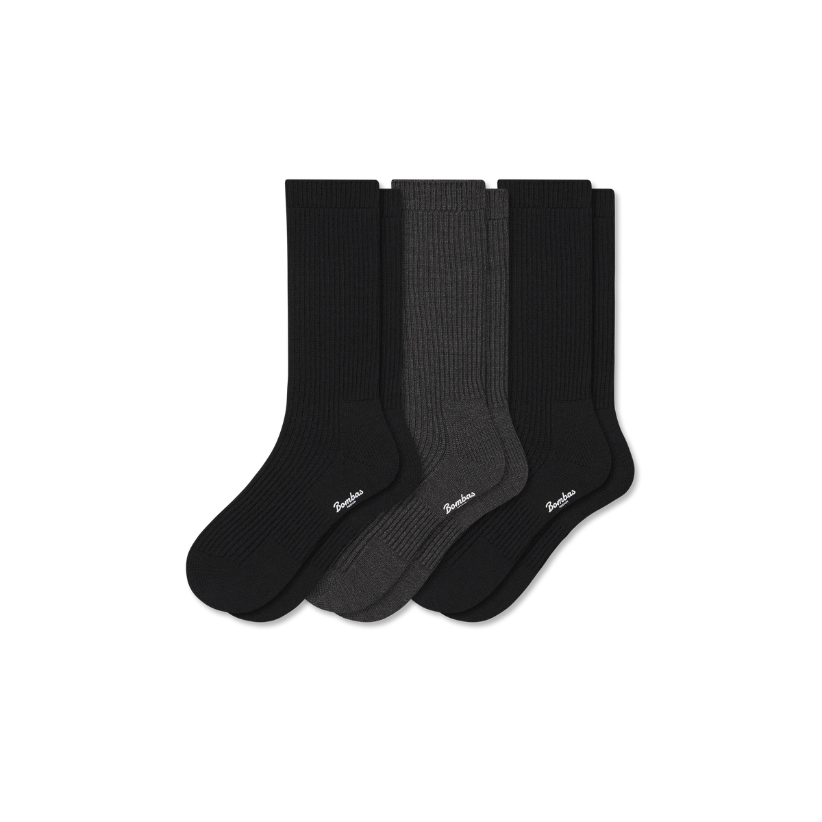 Women's Merino Cashmere Blend Fine Rib Calf Sock 3-Pack